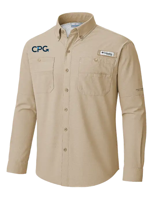 Columbia Fossil PFG Tamiami II Long SleeveShirt w/CPG Logo