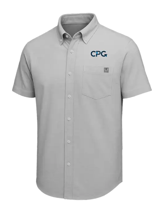 HUK Light Grey Kona Solid Shirt w/CPG Logo