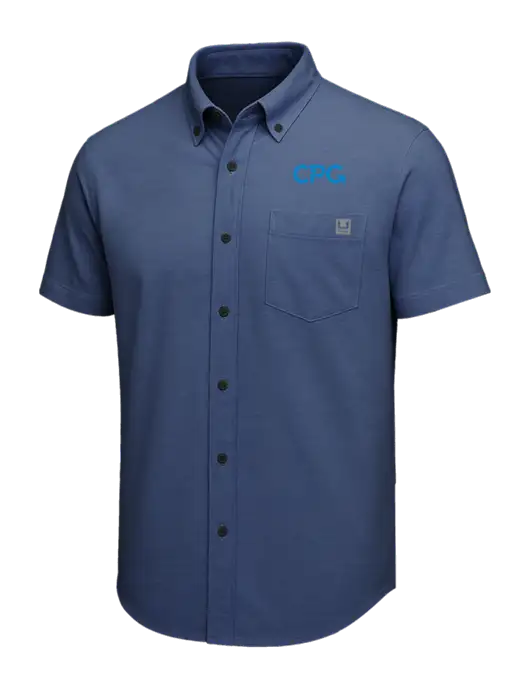 HUK Light Navy Kona Solid Shirt w/CPG Logo