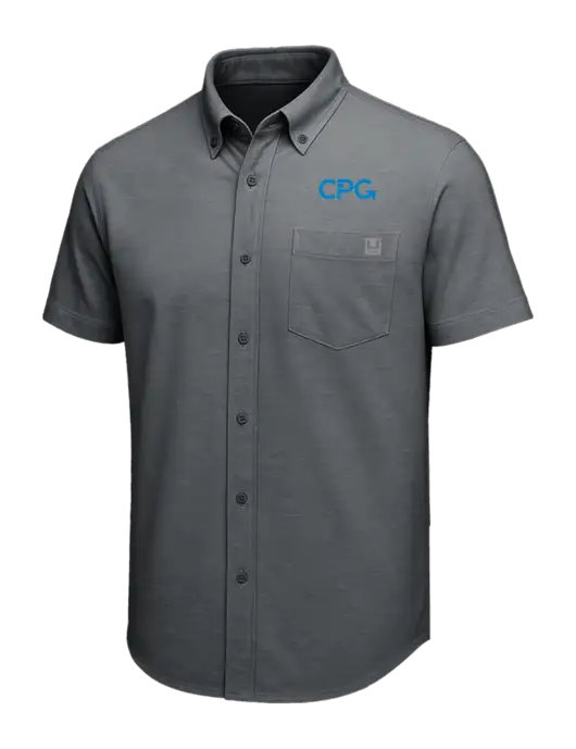 HUK Dark Grey Kona Solid Shirt w/CPG Logo