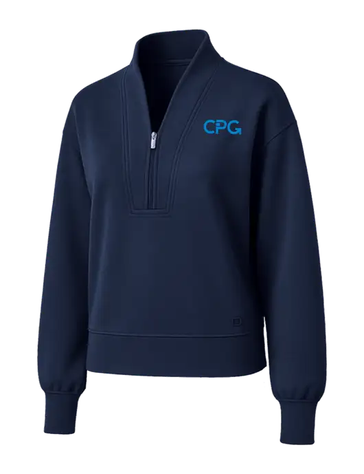 OGIO Womens Dark Navy Transcend 1/4-Zip w/CPG Logo