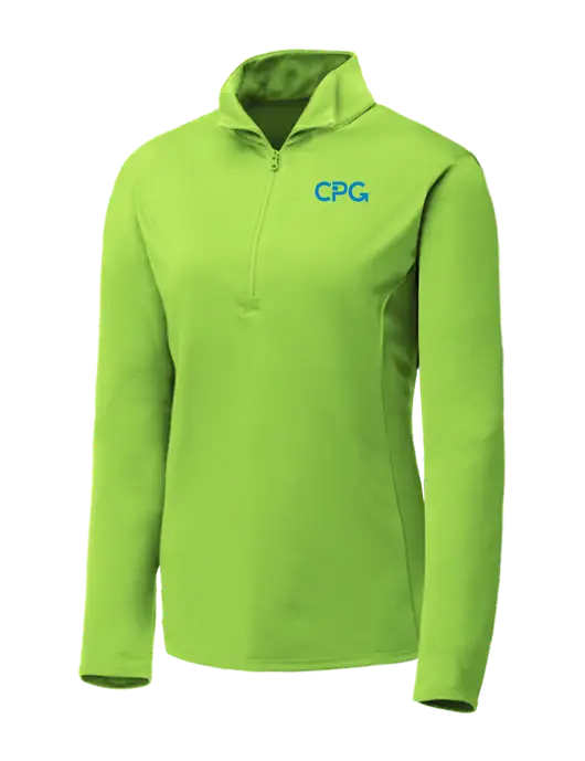 Lime Shock Womens Posicharge Competitor ¼ Zip Pullover w/CPG Logo