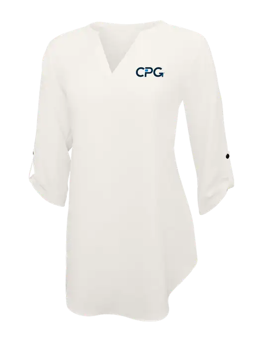 Ivory Womens 3/4 Sleeve Tunic Blouse w/CPG Logo