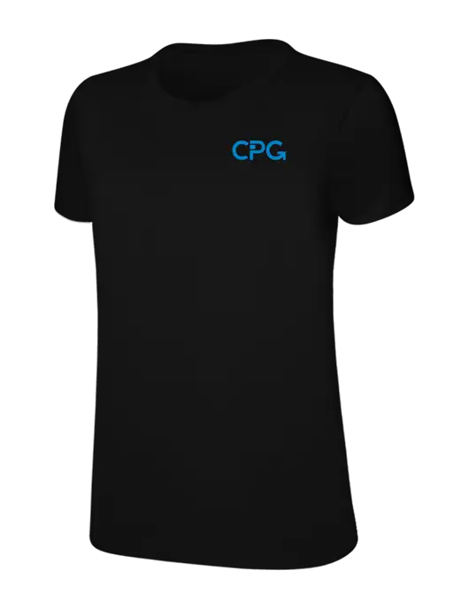 Womens Ring Spun Jet Black 4.5 oz T-Shirt w/CPG Logo