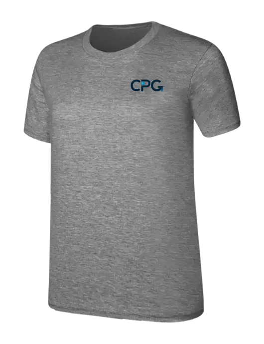 Womens Ring Spun Light Grey Heather 4.5 oz T-Shirt w/CPG Logo