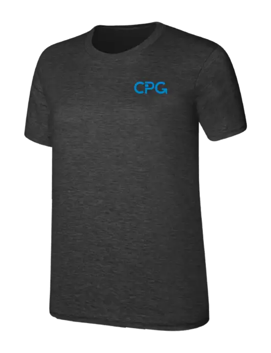 Womens Ring Spun Dark Heather Grey 4.5 oz T-Shirt w/CPG Logo