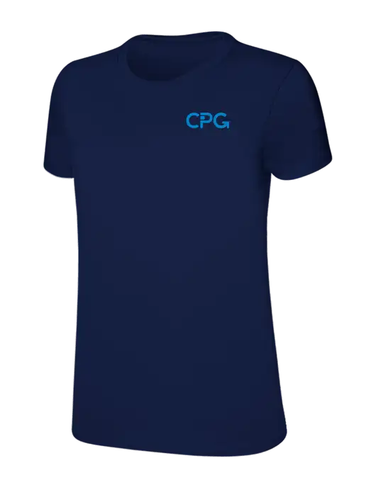 Womens Ring Spun Navy 4.5 oz T-Shirt w/CPG Logo