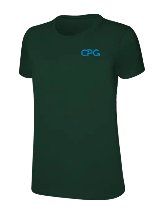 Womens Ring Spun Forest Green 4.5 oz T-Shirt w/CPG Logo