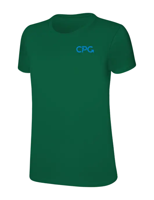 Womens Ring Spun Kelly Green 4.5 oz T-Shirt w/CPG Logo