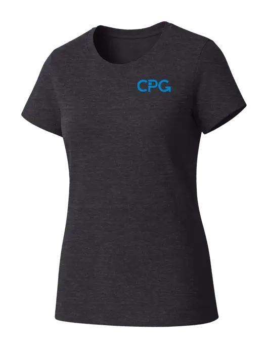 Womens Seriously Soft Heathered Charcoal T-Shirt w/CPG Logo