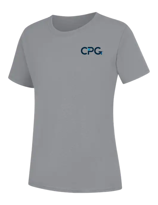 Womens Light Grey Heather Core Blend Tee w/CPG Logo