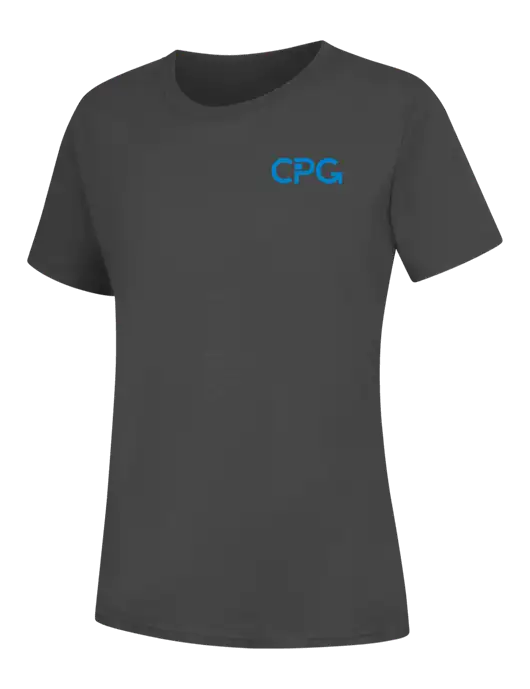 Womens Charcoal Core Blend Tee w/CPG Logo