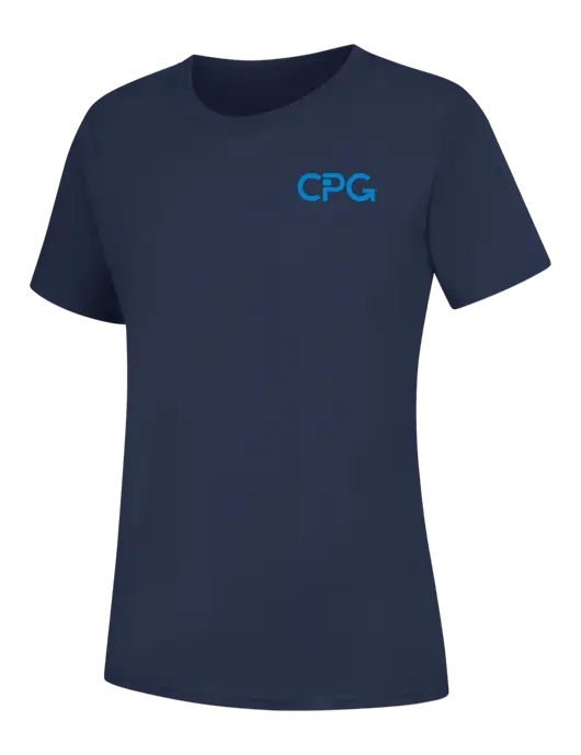 Womens Navy Core Blend Tee w/CPG Logo
