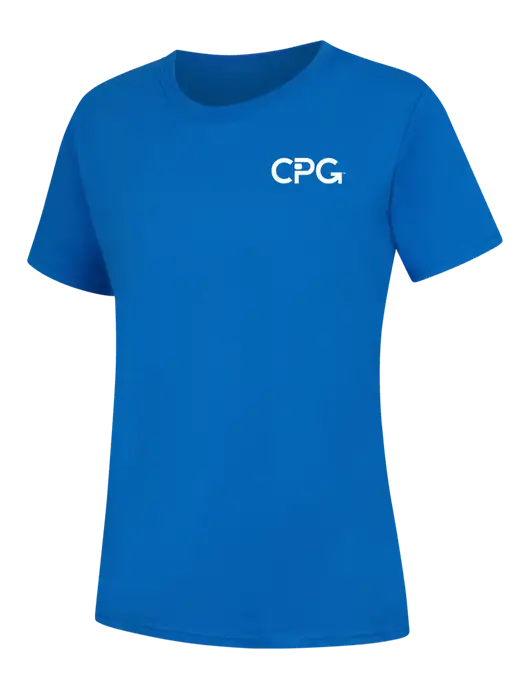 Womens Royal Blue Core Blend Tee w/CPG Logo