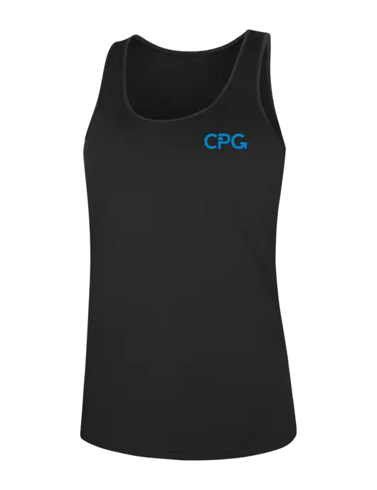 Womens Black PosiCharge Competitor Racerback Tank w/CPG Logo