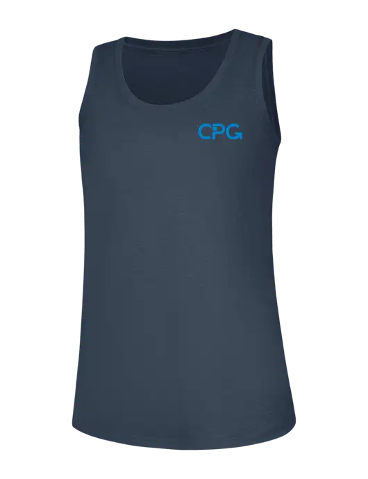 Womens Navy Frost Perfect Tri Racerback Tank w/CPG Logo