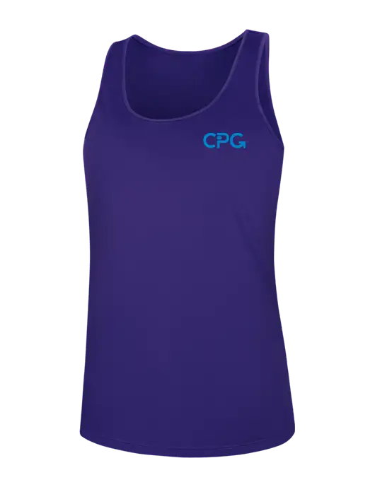 Womens Purple PosiCharge Competitor Racerback Tank w/CPG Logo